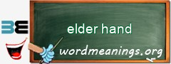WordMeaning blackboard for elder hand